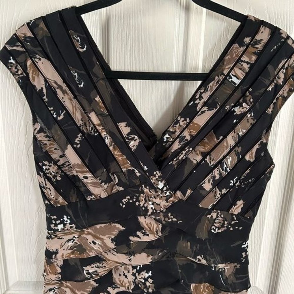 Adrianna Papell Tiered Cocktail Dress Sz 6 - Picture 2 of 16